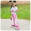 Dětská skládací koloběžka Scooter se svítícími koly - růžová