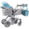 Kočárek pro panenky 4v1 kombinovaný Alice 4543 tyrkysový