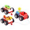 Dřevěný vláček s traktorem a šňůrkou Wooden Tractor