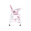 Ecotoys jídelní židlička s houpačkou 3v1 růžová