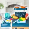 Veľká detská kuchynka s tečúcou vodou, zvukmi a svetlami Simulation Kitchen - modrá