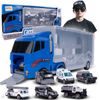 Nákladní auto se 6 kovovými autíčky a skluzavkou Carrier Truck