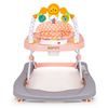 Ecotoys dětské chodítko s hračkami a melodiemi Lvíček šedo-růžové