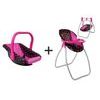 Alice jídelní židlička 2v1 a nosítko pro panenku - černá