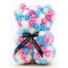 Medvídek z růží červený s bílým srdcem Rose Bear 25 cm