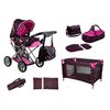 Alice kočárek 9346 pro panenky 5v1 černý