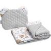 Sada do kočárku šedo - bílá