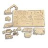 Všetko čo jazdí - drevené edukatívne puzzle - SLOVENSKÁ VERZIA