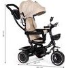 Ecotoys dětská tříkolka s otočným sedadlem Trike 2v1 béžová