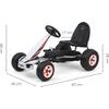 Dětská šlapací motokára Go-kart Milly Mally Viper bílá
