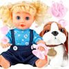 Mluvící panenka s oblečením a pejskem My Baby 32 cm