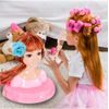 Česací hlava pro holčičky s příslušenstvím MakeUp Stylist