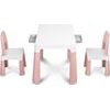 Dětský stůl Monti + 2 židle růžový