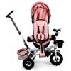 Ecotoys dětská tříkolka s otočným sedadlem a nafukovacími koly Rotage světle růžová