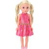 Panenka s růžovými šaty s blond vlasy 46 cm
