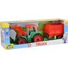 Truxx traktor - nakladač s přívěsem na seno, s figurkou