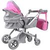 Kočárek pro panenky 4v1 kombinovaný Alice 4543 růžový