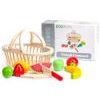 Ecotoys sada dřevěné ovoce v košíku