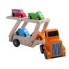 Ecotoys dřevěné autíčko Odtahovka + 4 autíčka