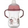 CANPOL babies Hrneček se silikonovým pítkem FirstCup BONJOUR PARIS 250ml růžový
