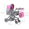 Kočárek pro panenky 4v1 kombinovaný Alice 4543 růžový