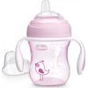Chicco hrneček učíme se s držadly 200 ml růžová ptáček