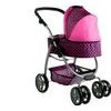 Alice velký sportovní kočárek pro panenky 3v1 - 9662 černo - růžový vzor