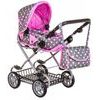 Doris kočárek pro panenky kombinovaný 9346W šedo-růžová