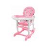 Ecotoys jídelní židlička s houpačkou 3v1 růžová