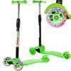 Dětská koloběžka Glow Scooter se svítícími koly zelená