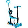 Ecotoys dětská koloběžka se svítícími koly Bedrunka modrá 5v1