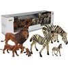 Sada afrických zvířátek - zebry a lvi