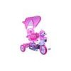 Dětská tříkolka s vodící tyčí Pejsek růžová