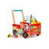 Ecotoys dřevěné multifunkční chodítko Požární auto
