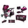 Alice kočárek 9346 pro panenky 5v1 černý