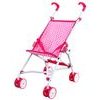 Golfový kočárek pro panenky Alice růžový s květinkami