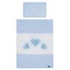 5-dílné ložní povlečení Belisima Tři srdce 90/120 bílo-modré 90/120 cm