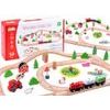 Majlo Toys dřevěná vláčkodráha Wooden Train 50 dílků