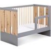 Dětská postýlka se zábranou Klups Pauline Dub/Grafit