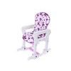 Ecotoys jídelní židlička s houpačkou 3v1 fialová