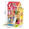 Ecotoys dřevěný domeček pro panenky s LED osvětlením rezidence Florence