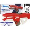 Velká vodní pistole 750ml červená s brýlemi