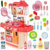 Detská kuchynka so zvukmi a parou Home Kitchen - ružová