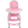 Ecotoys jídelní židlička s houpačkou 3v1 růžová