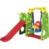 Zahradní skluzavka 3v1 s houpačkou zelená