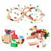 Ecotoys dřevěná vláčkodráha na baterie 78 dílků