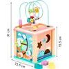 Ecotoys dřevěná edukační kostka s labyrintem Dino Cube 5v1