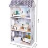 Ecotoys dřevěný třípatrový domeček pro panenky rezidence Grace