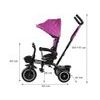 Dětská tříkolka Tiny Bike s otočným sedadlem 3v1 růžová