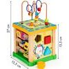 Ecotoys dřevěná edukační kostka s labyrintem Game Cube 5v1
